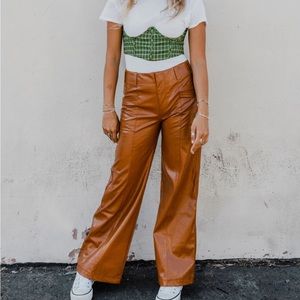 Free People Star Crossed Lovers Faux Leather Pants